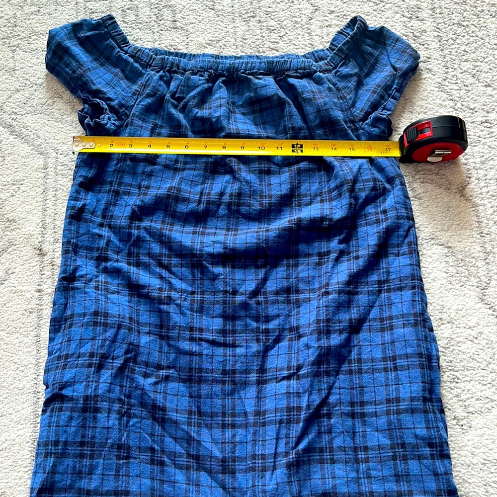 Like new Madewell off-the-shoulder plaid shift dress - Picture 3 of 6
